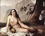 The penitent Mary Magdalene by Francesco Hayez by Unknown Artist